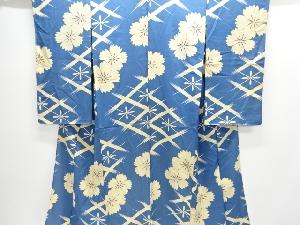 アンティーク　絽花模様着物